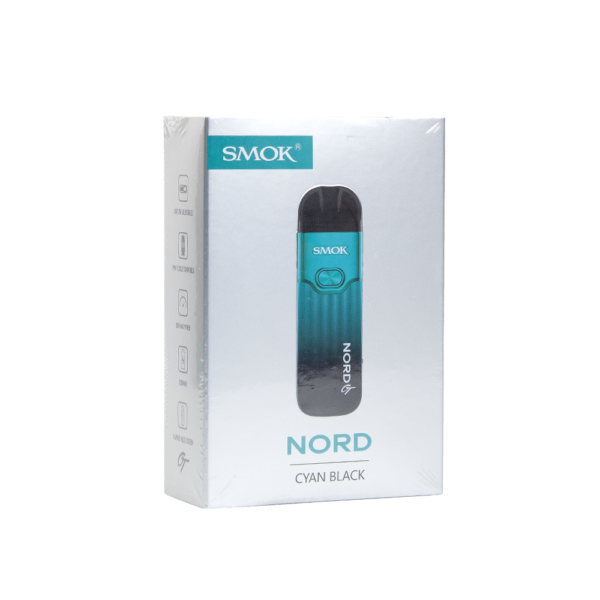 SMOK NORD GT 2500mAh STARTER KIT W/ 5ML REFILLABLE POD - CYAN BLACK