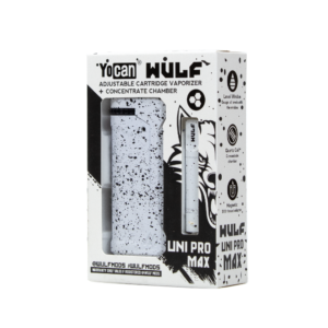 WULF MODS  X YOCAN UNI PRO MAX 650 mAh CARTRIDGE & STARTER KIT – WHITE BLACK SPATTER