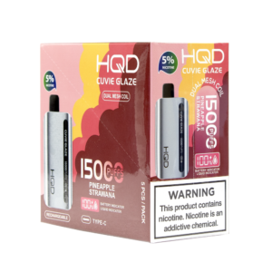 HQD CUVIE GLAZE 15000PUFFS 5% NIC DISPOSABLE – PINEAPPLE STRAW