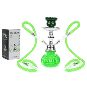 ZEBRA X2 2HOSES PUMPKIN HOOKAH – GREEN