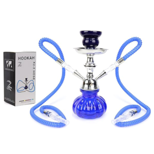 ZEBRA X2 2HOSES PUMPKIN HOOKAH – BLUE