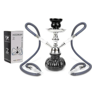 ZEBRA X2 2HOSES PUMPKIN HOOKAH – BLACK