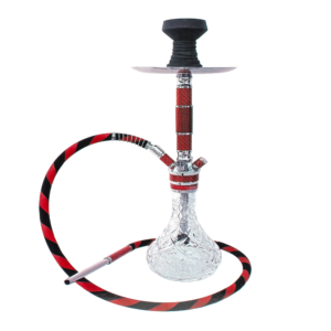 AL MALAKI QUEEN ELIZABETH HOOKAH W/ LEATHER CASE – RED