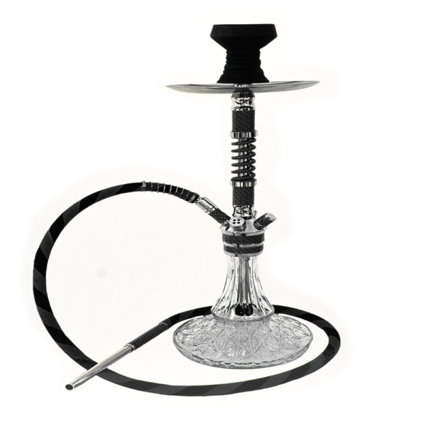 AL MALAKI PRINCE WILLIAM HOOKAH W/ LEATHER CASE - BLACK