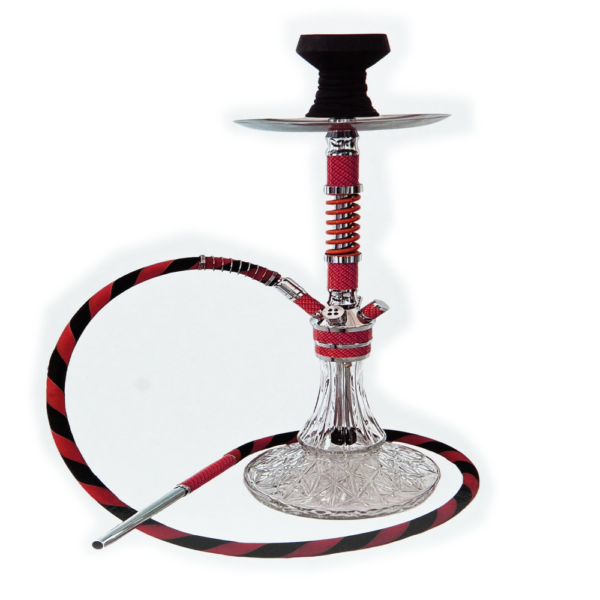 AL MALAKI PRINCE WILLIAM HOOKAH W/ LEATHER CASE - RED