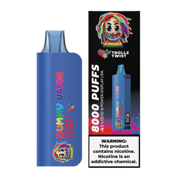 DUMMY 5% NIC 8000PUFFS DISPOSABLE - TROLLZ TWIST