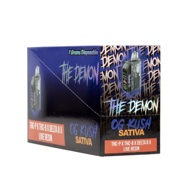THE DEMON THC-PX /THCB/D8 7G DISPOSABLE SATIVA - OG KUSH