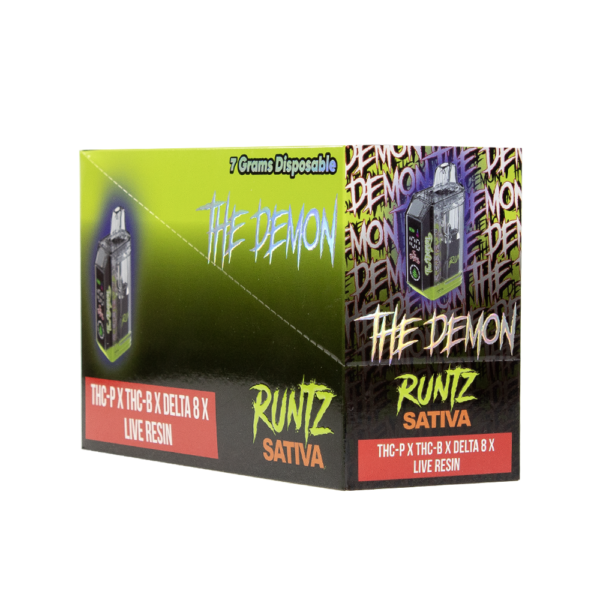 THE DEMON THC-PX /THCB/D8 7G DISPOSABLE SATIVA - RUNTZ