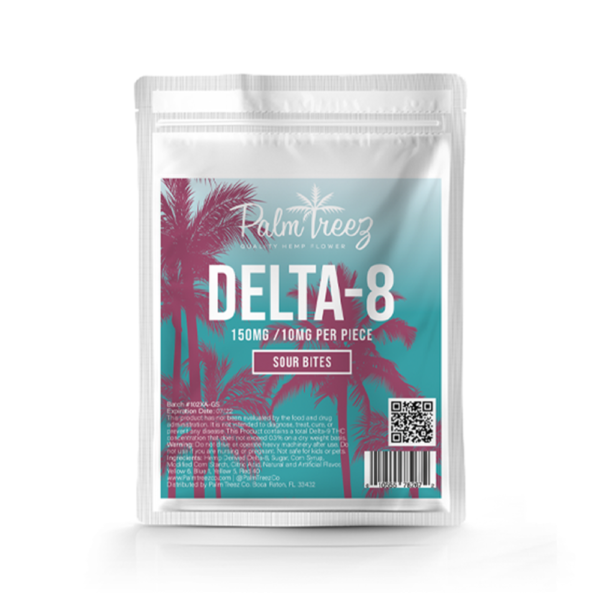 PALM TREEZ 150MG DELTA 8 GUMMIES SOUR BITES