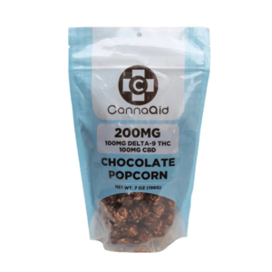 CANNAAID CBD/D9THC 200MG  POPCORN – CHOCOLATE