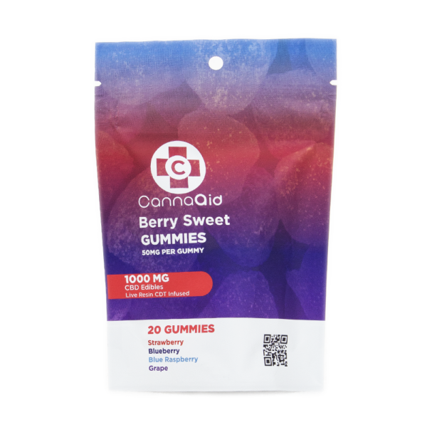 CANNAAID CBD 1000MG GUMMIES - BERRY SWEET