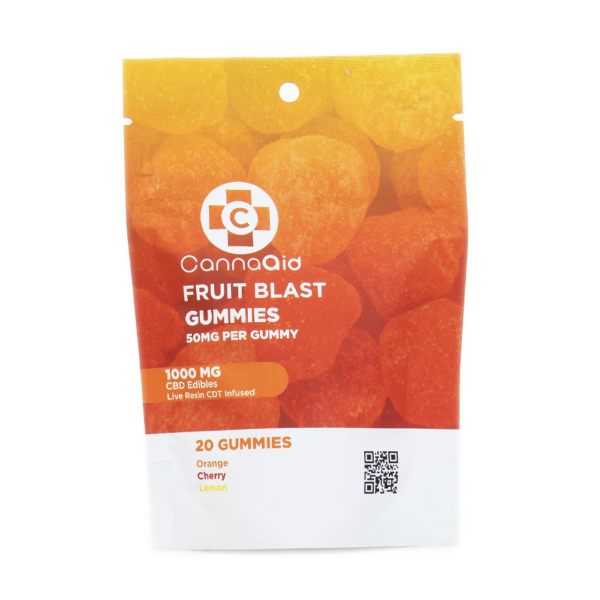 CANNAAID CBD 1000MG GUMMIES - FRUIT BLAST