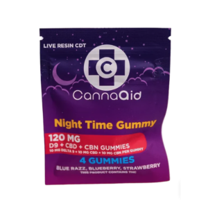 CANNAAID D9THC/CBD/CBN 120MG GUMMIES – SNOOZE BERRY