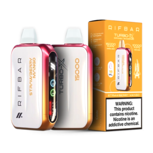 RIFBAR TURBO X 5% 15000 PUFFS DISPOSABLE – STRAW MANGO