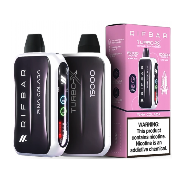 RIFBAR TURBO X 5% 15000 PUFFS DISPOSABLE - PINA COLADA