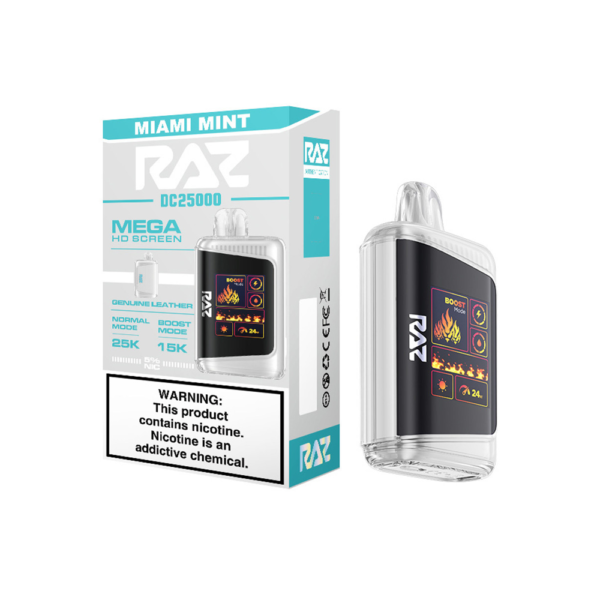 RAZ 5% 25000PUFF DISPOSABLE- MIAMI MINT