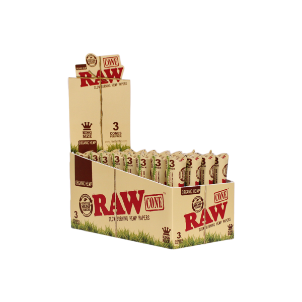 RAW ORGANIC HEMP 3PK KS CONES