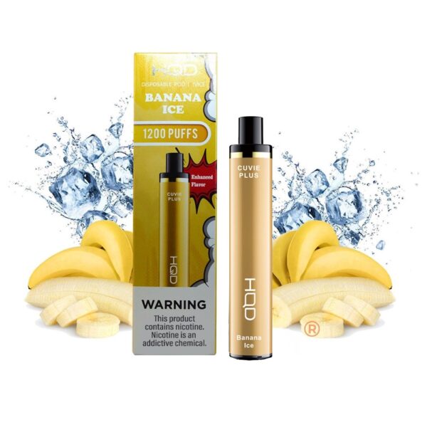 HQD CUVIE PLUS 5% NIC DISPOSABLE - BANANA ICE