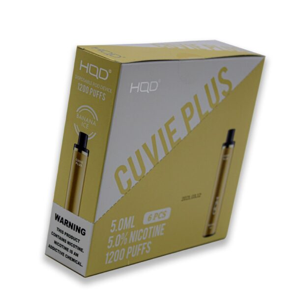 HQD CUVIE PLUS 5% NIC DISPOSABLE - BANANA ICE - Image 2