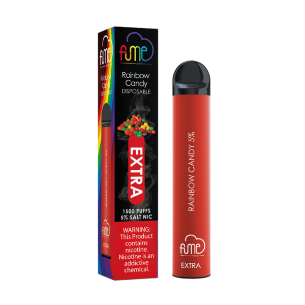 FUME EXTRA 5% SALT NIC DISPOSABLE - RAINBOW CANDY