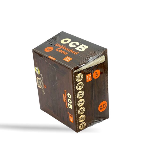 OCB VIRGIN UNBLEACHED CONE 1 1/4 6PK - Image 2