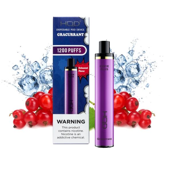 HQD CUVIE PLUS 5% NIC DISPOSABLE - GRACURRANT