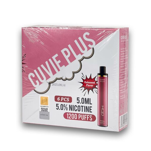 HQD CUVIE PLUS 5% NIC DISPOSABLE -HONEY LECHES - Image 2