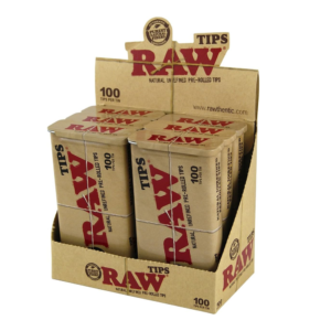RAW NATURAL UNREFINED PRE-ROLLED TIN TIPS