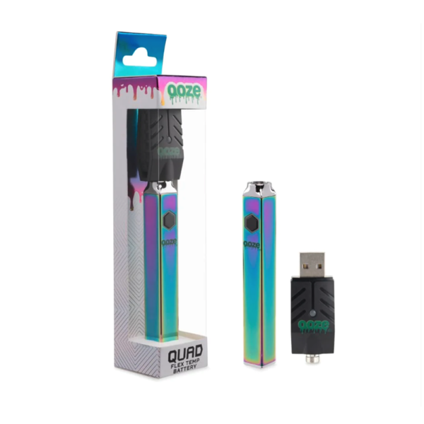 OOZE QUAD FLEX TEMP BATTERY - RAINBOW