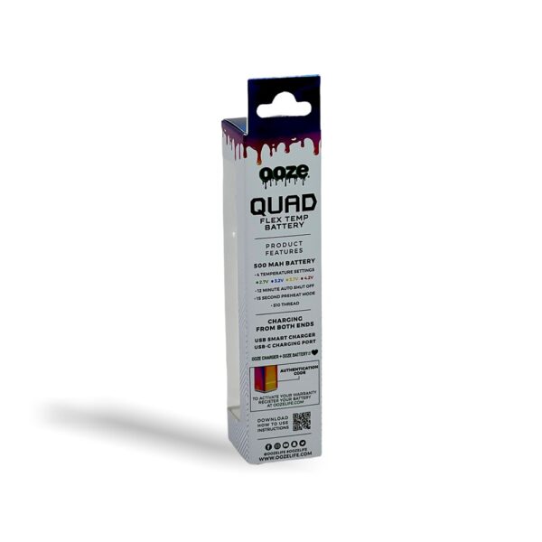 OOZE QUAD FLEX TEMP BATTERY - RAINBOW - Image 2