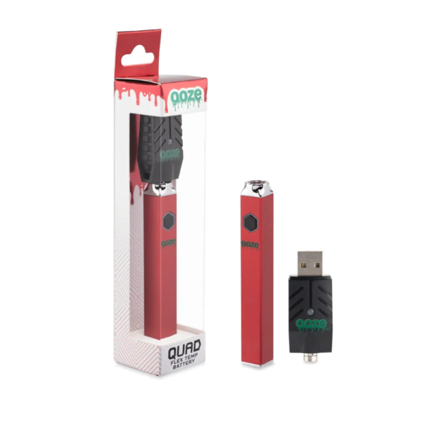 OOZE QUAD FLEX TEMP BATTERY - RUBY RED