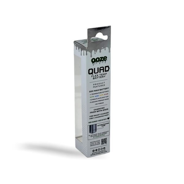 OOZE QUAD FLEX TEMP BATTERY - COSMIC CHROME - Image 2
