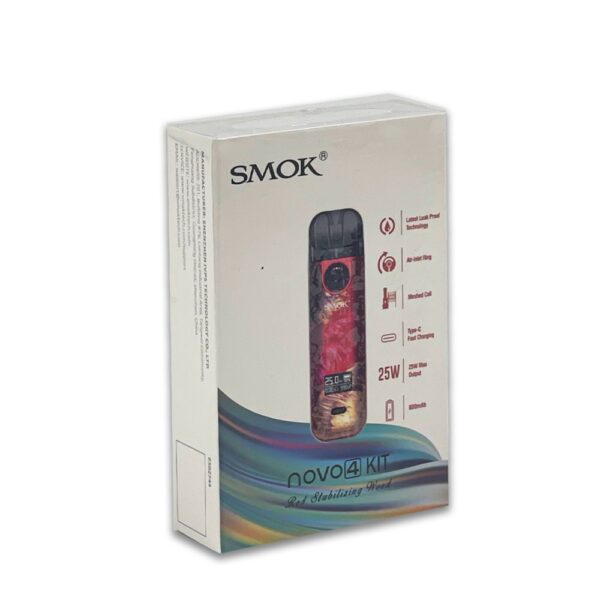 SMOK NOVO 4 KIT - RED STABILIZING WOOD