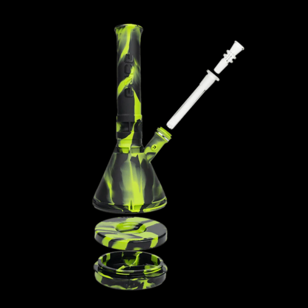 EYCE SILICONE PIPE MINI BEAKER - LIME GREEN - Image 2