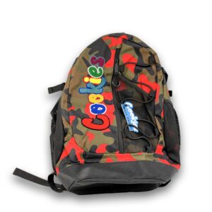 COOKIES SMELL PROOF “THE BUNGEE ” BACKPACK WITH CHENILLE LETTERING – RED CAMO