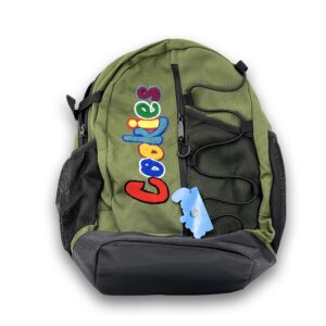 COOKIES SMELL PROOF “THE BUNGEE ” BACKPACK WITH CHENILLE LETTERING – OLIVE