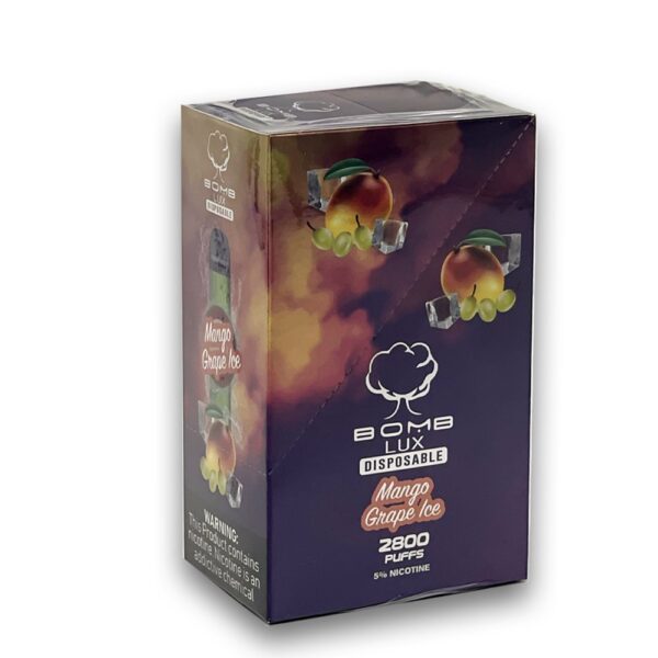 BOMB LUX 5% NIC DISPOSABLE - MANGO GRAPE ICE