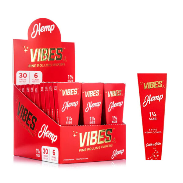 VIBES 1 1/4 HEMP COFFIN CONES