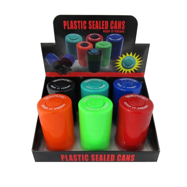 PLASTIC AIRTIGHT SAFE CAN ASSORTED COLOR