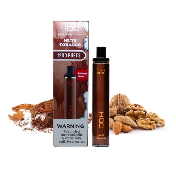 HQD CUVIE PLUS 5% NIC DISPOSABLE - NUTS TOBACCO