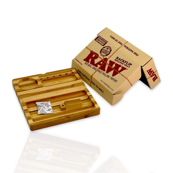 RAW BACKFLIP STRIPED BAMBOO ROLLING TRAY - Image 2