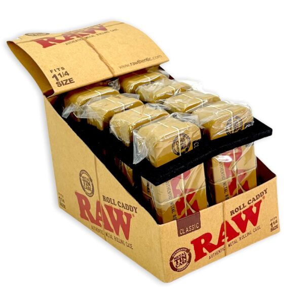 RAW 1 1/4 ROLL CADDY METAL TIN CASE