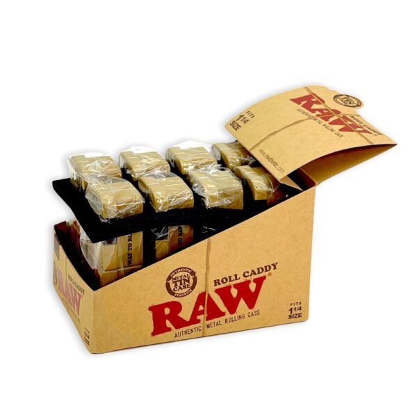RAW 1 1/4 ROLL CADDY METAL TIN CASE - Image 2