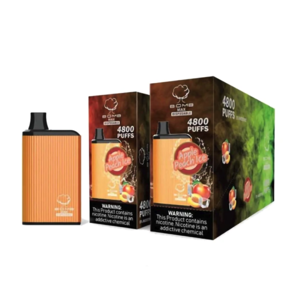 BOMB MAX 5% NIC DISPOSABLE - APPLE PEACH ICE
