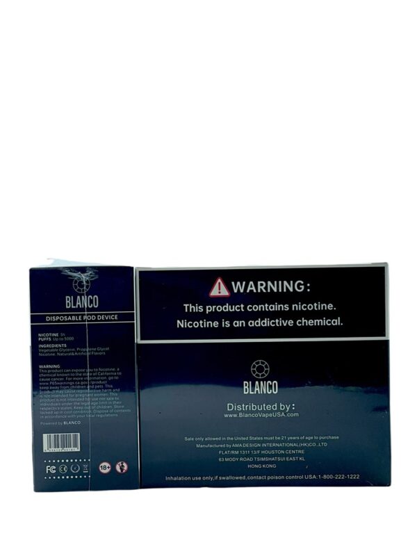 BLANCO 5% SALT NIC DISPOSABLE - BLUEBERRY ICE - Image 2
