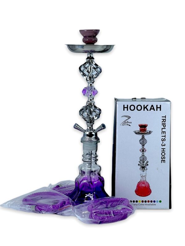 ZEBRA TRIPLET HOSES HOOKAH - Image 2
