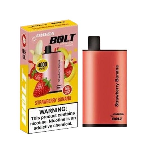 OMEGA BOLT 5% SALT NIC DISPOSABLE - STRAW BANANA
