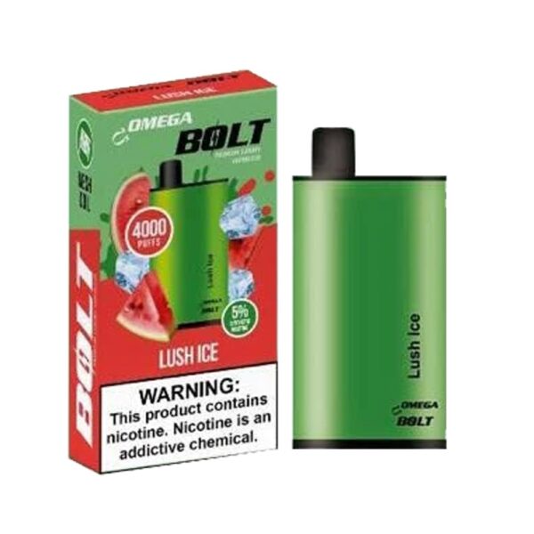 OMEGA BOLT 5% SALT NIC DISPOSABLE - LUSH ICE