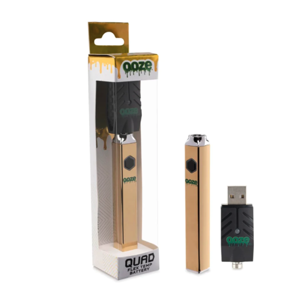 OOZE QUAD FLEX TEMP BATTERY - LUCKY GOLD