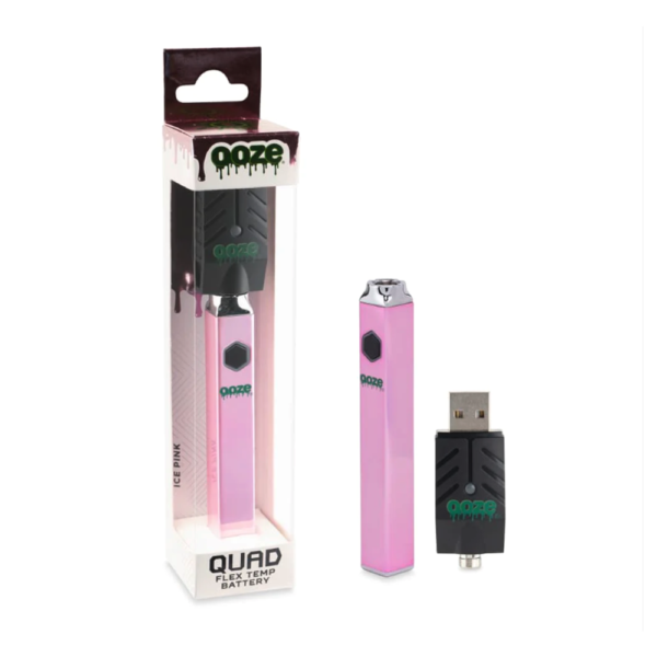 OOZE QUAD FLEX TEMP BATTERY - ICE PINK